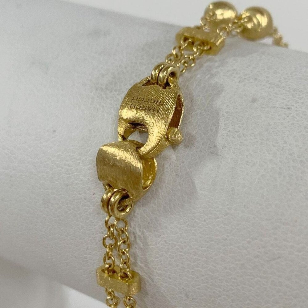Marco Bicego Paradise 18K 2 Strand Bracelet 6.75-7.5" Multi-Gemstone 10g - Picture 5 of 13